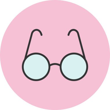 Göz Gözlüğü Satırı Dolu Çember Simgesi