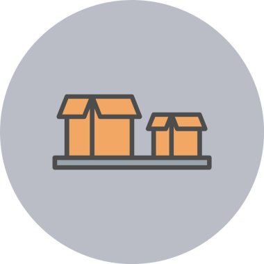 Paket Satırı Dolu Çember Simgesi