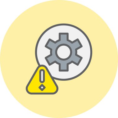 Risk Yönetimi Satırı Dolu Çember Simgesi