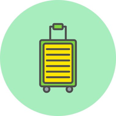 Çanta Satırı Dolu Çember Simgesi