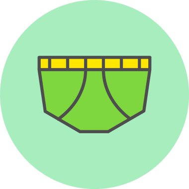 İç Çamaşırı Satırı Dolu Çember Simgesi