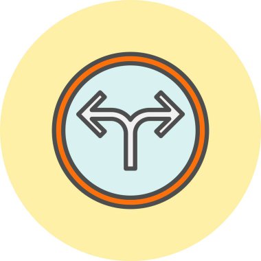 Alternatif Ok Satırı Dolu Çember Simgesi