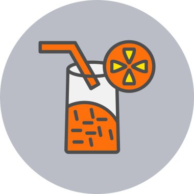 Limonata Satırı Dolu Çember Simgesi