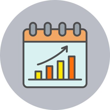 Zamanlama Vektör Satırı Dolu Çember Simgesi