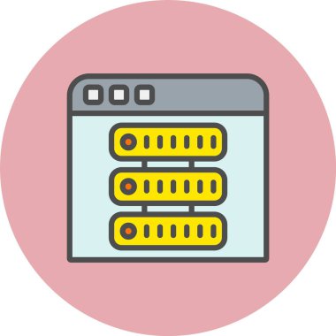 Veri Satırı Dolu Çember Simgesi