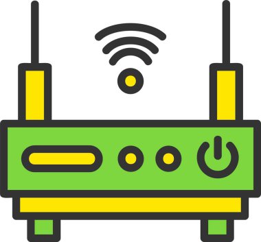 İnternet Satırı Dolu Çember Simgesi