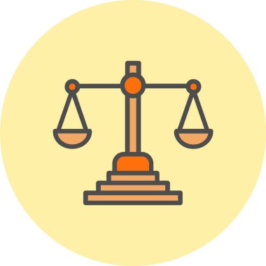 Adalet Satırı Dolu Çember Simgesi