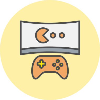 Playstation Satırı Dolu Çember Simgesi