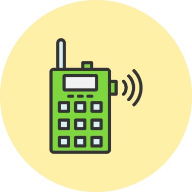 Çember Simgesi Dolu Telsiz Hattı