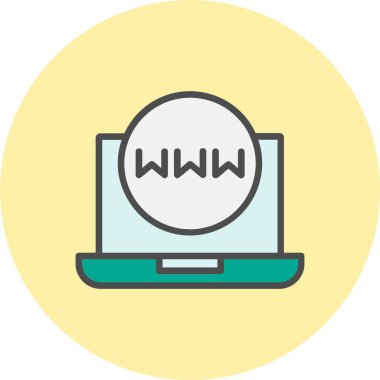 Web Satırı Dolu Çember Simgesi