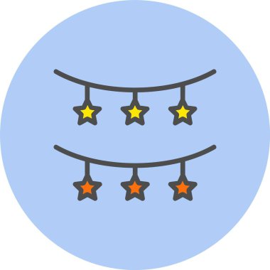 Çember Simgesi Dolu Çelenk Çizgisi