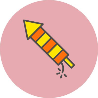 Havai fişek Hattı Dolu Çember Simgesi