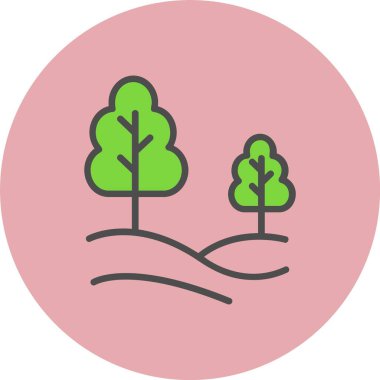 Orman Satırı Dolu Çember Simgesi