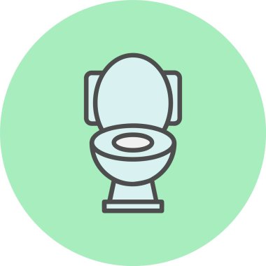 Tuvalet Hattı Dolu Çember Simgesi