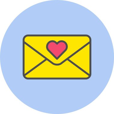 E- posta Satırı Dolu Çember Simgesi