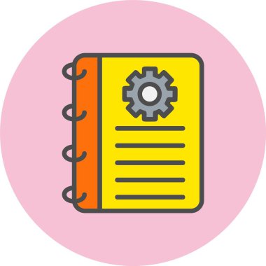 Not Satırı Dolu Çember Simgesi