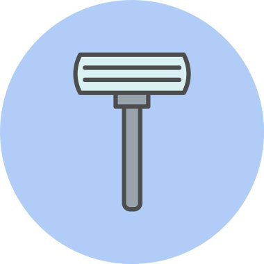 Ustura Satırı Dolu Çember Simgesi