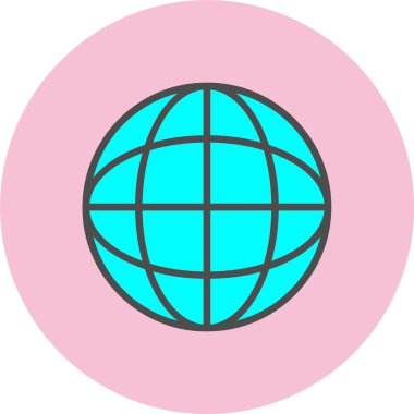 Dünya Satırı Dolu Çember Simgesi