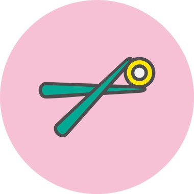 Çubuk Satırı Dolu Çember Simgesi