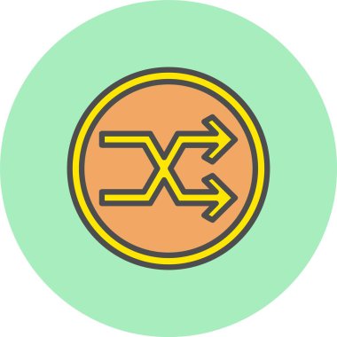 Oku Karıştır Satırı Dolu Çember Simgesi