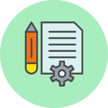 Sözleşme Satırı Dolu Çember Simgesi