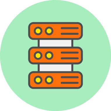 Veritabanı Satırı Dolu Çember Simgesi