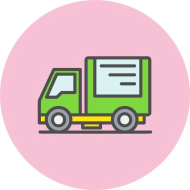 Teslimat Aracı Satırı Dolu Çember Simgesi