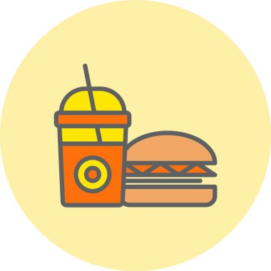 Yemek Hattı Dolu Çember Simgesi