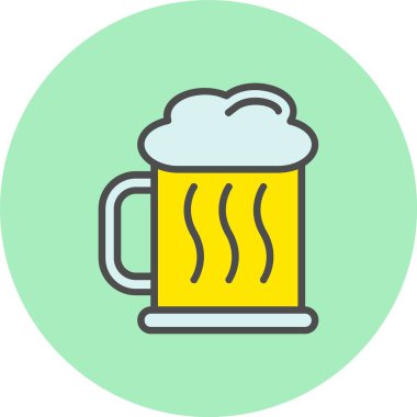 Parti Satırı Dolu Çember Simgesi