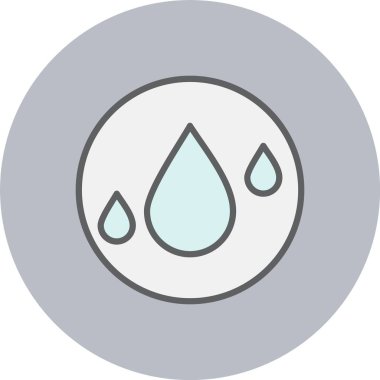 Damlalar Satırı Dolu Çember Simgesi