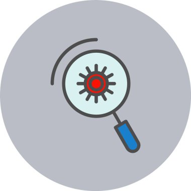 Büyütme Satırı Dolu Çember Simgesi