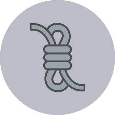 İp Satırı Dolu Çember Simgesi