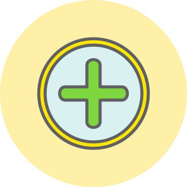 Artı Satır Dolu Çember Simgesi İmzası