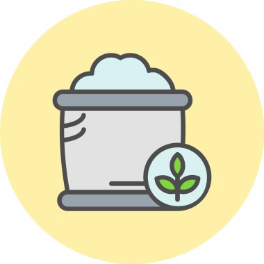 Çuval Satırı Dolu Çember Simgesi