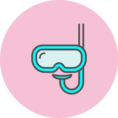 Şnorkel Satırı Dolu Çember Simgesi