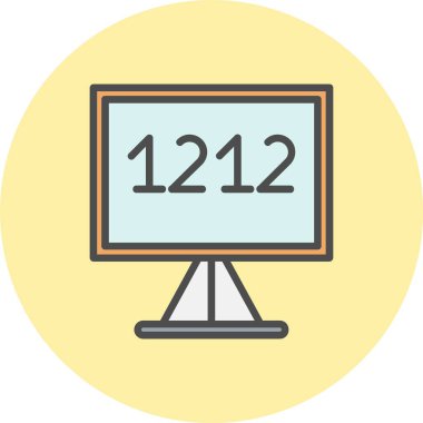 Beyaz Tahta Satır Dolu Çember Simgesi