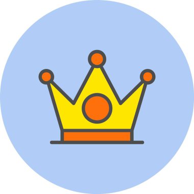 Crown Satırı Dolu Çember Simgesi