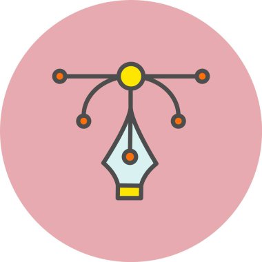 Vektör Satırı Dolu Çember Simgesi