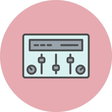 Kontrol Paneli Satırı Dolu Çember Simgesi