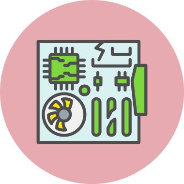 Hasar Çizgisi Dolu Çember Simgesi