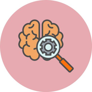 Derin Öğrenme Satırı Dolu Çember Simgesi