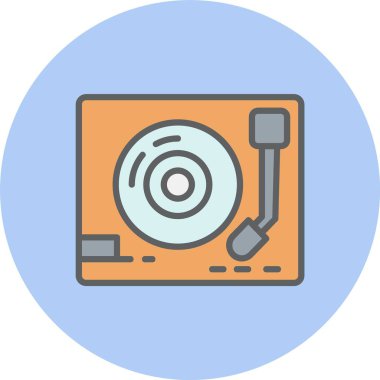 Döndürülebilir Satır Doldurulmuş Çember Simgesi