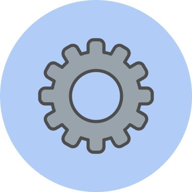 Çarklı Satır Dolu Çember Simgesi