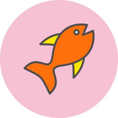 Balık Satırı Dolu Çember Simgesi