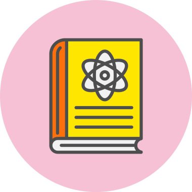 Çember Simgesi Dolu Kitap Vektörü Satırı