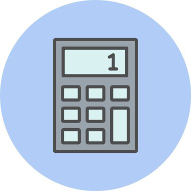 Hesaplayıcı Satırı Dolu Çember Simgesi