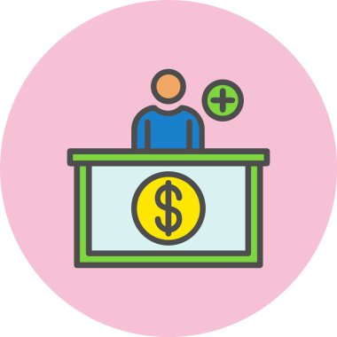 Depo Sayaç Satırı Dolu Çember Simgesi