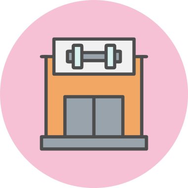 Gym Satırı Dolu Çember Simgesi