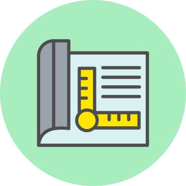 Şablon Satırı Dolu Çember Simgesi