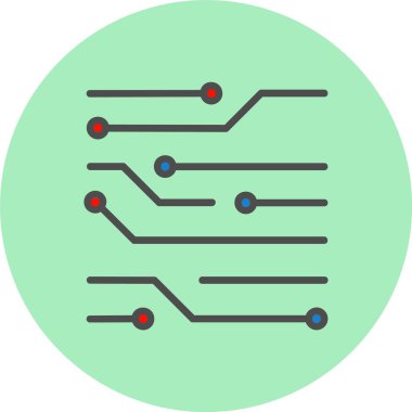 Devre Satırı Dolu Çember Simgesi